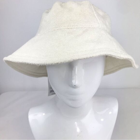 Shade and Shore Bundle of 2 Green Tan Terry Cloth Bucket Beach Hats NEW - Picture 5 of 12
